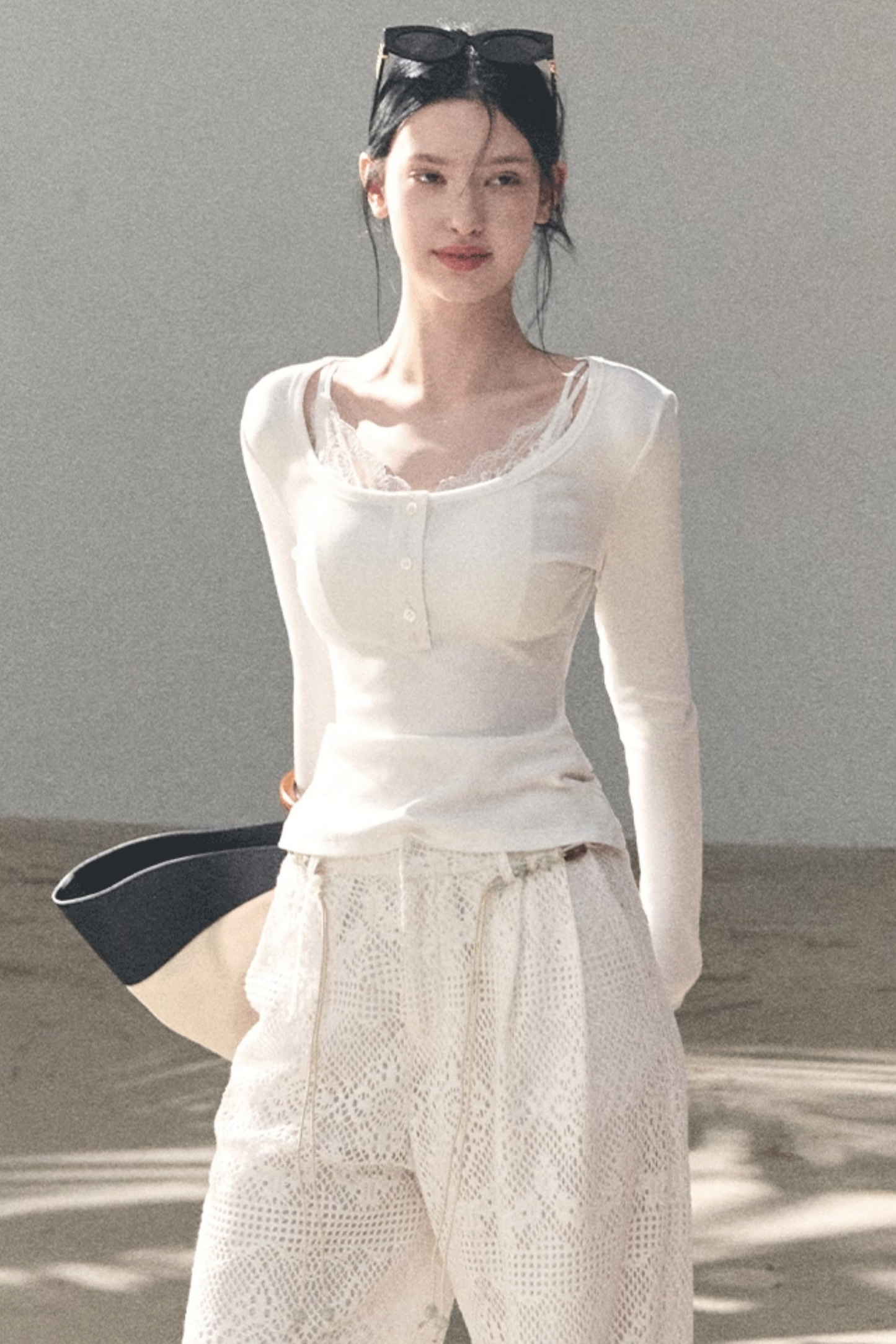 Hollow Crochet Lace Pants