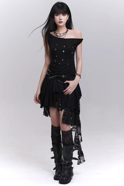 Summer Lace Halter Skirt