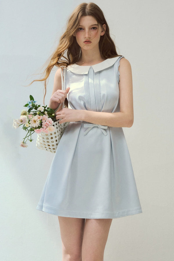 Vestido festivo de acetato perlado