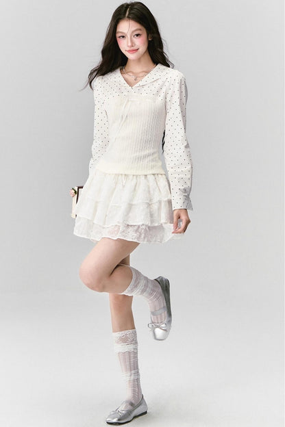 Patchwork Knit Shirt