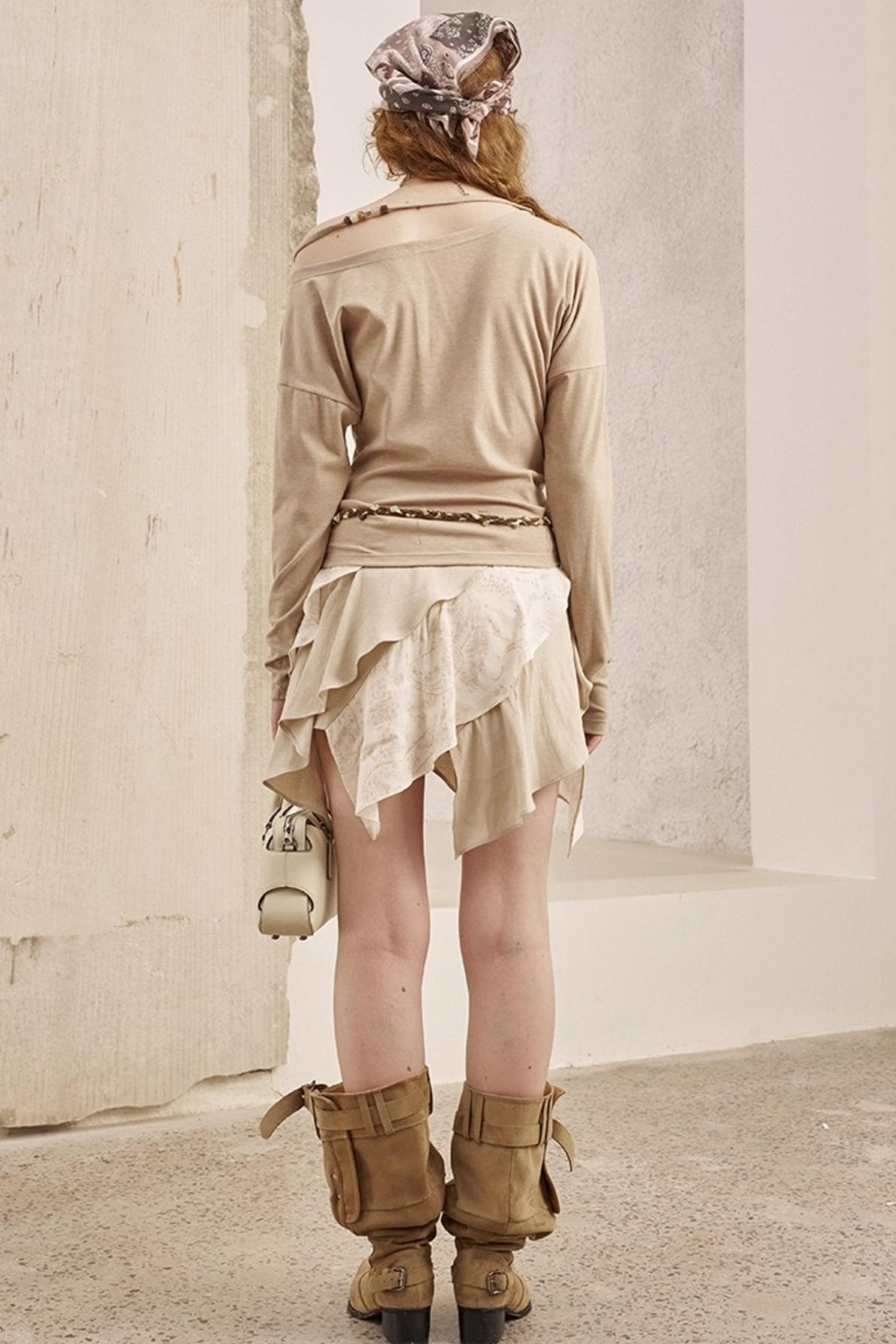 Vintage Totem Slanted Shoulder Pullover