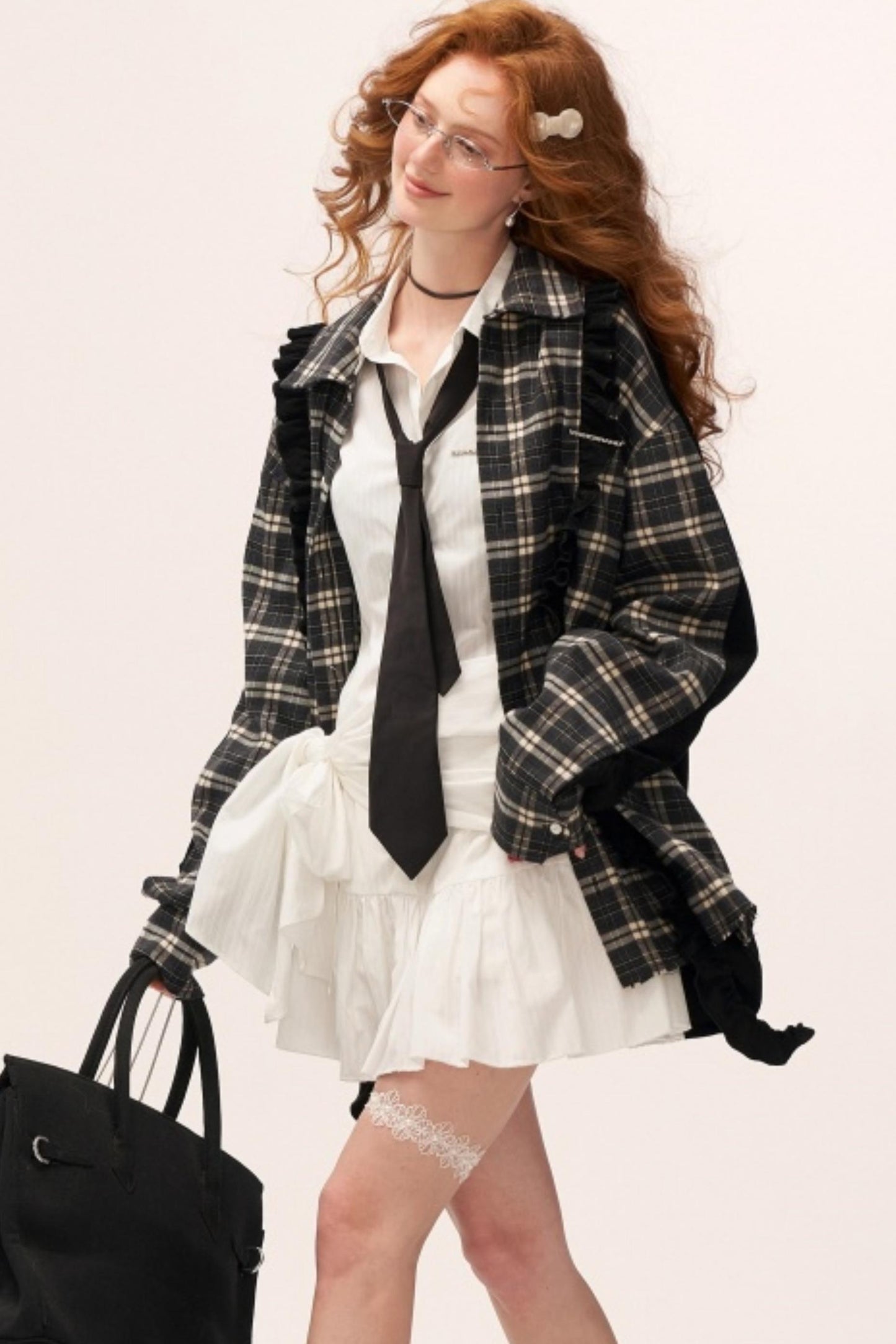 Vintage Patchwork Casual Plaid Shirt