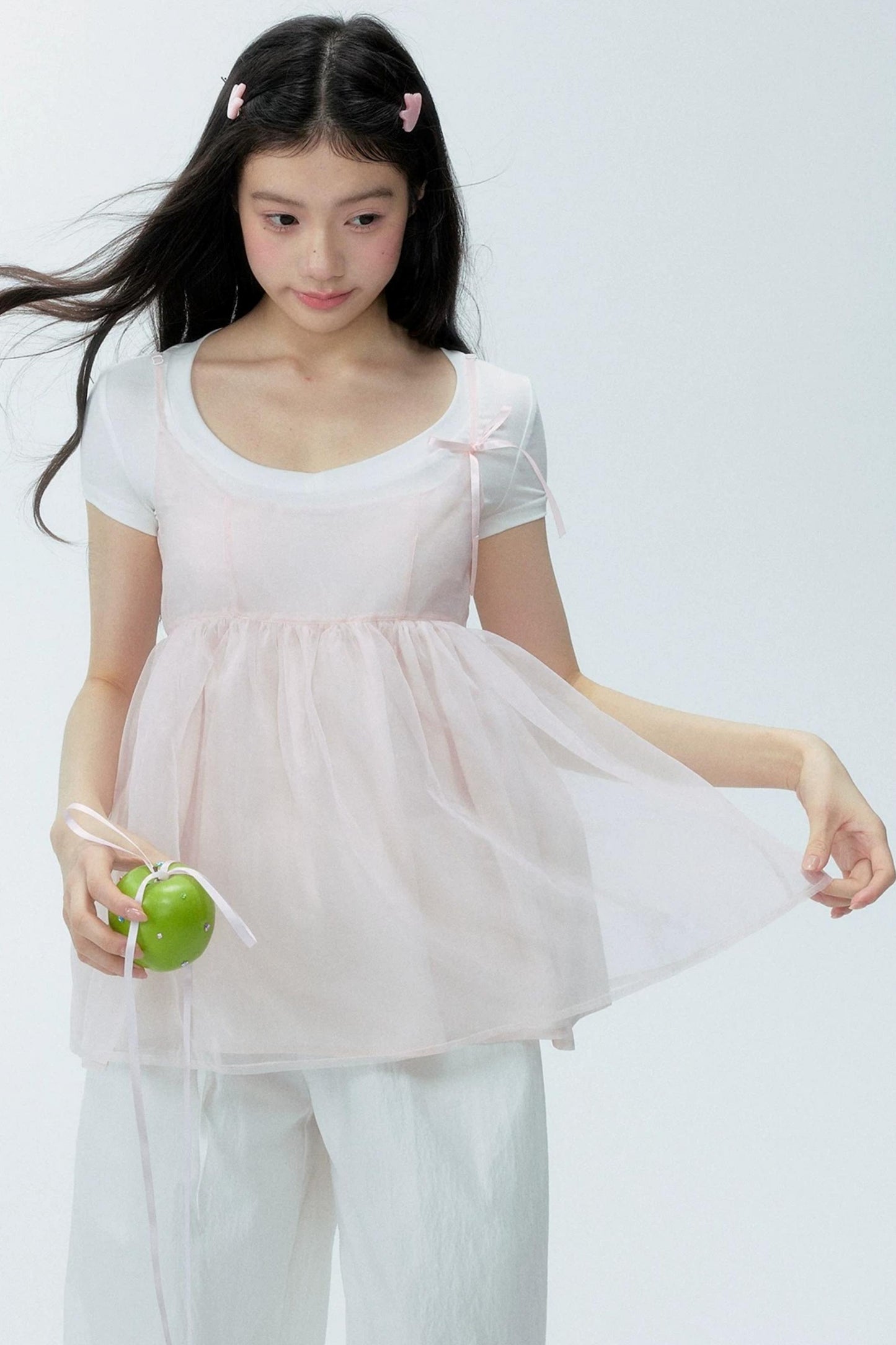 Organza Layered Overlay Dress Set-Up