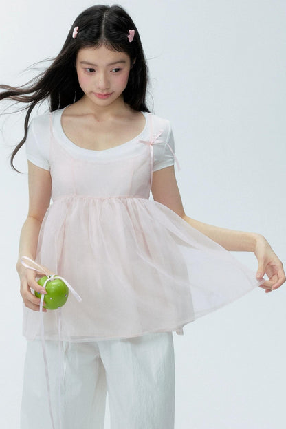 Organza Layered Overlay Dress Set-Up