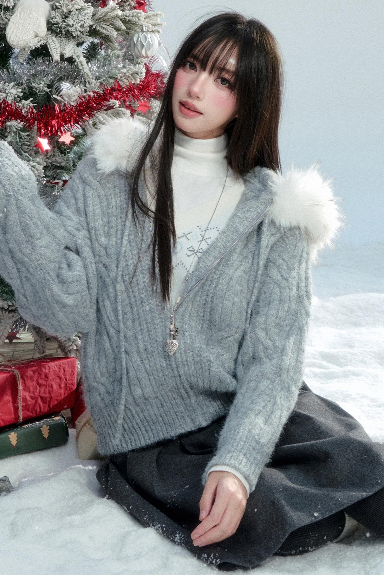 Alpaca Fur Blend Coat