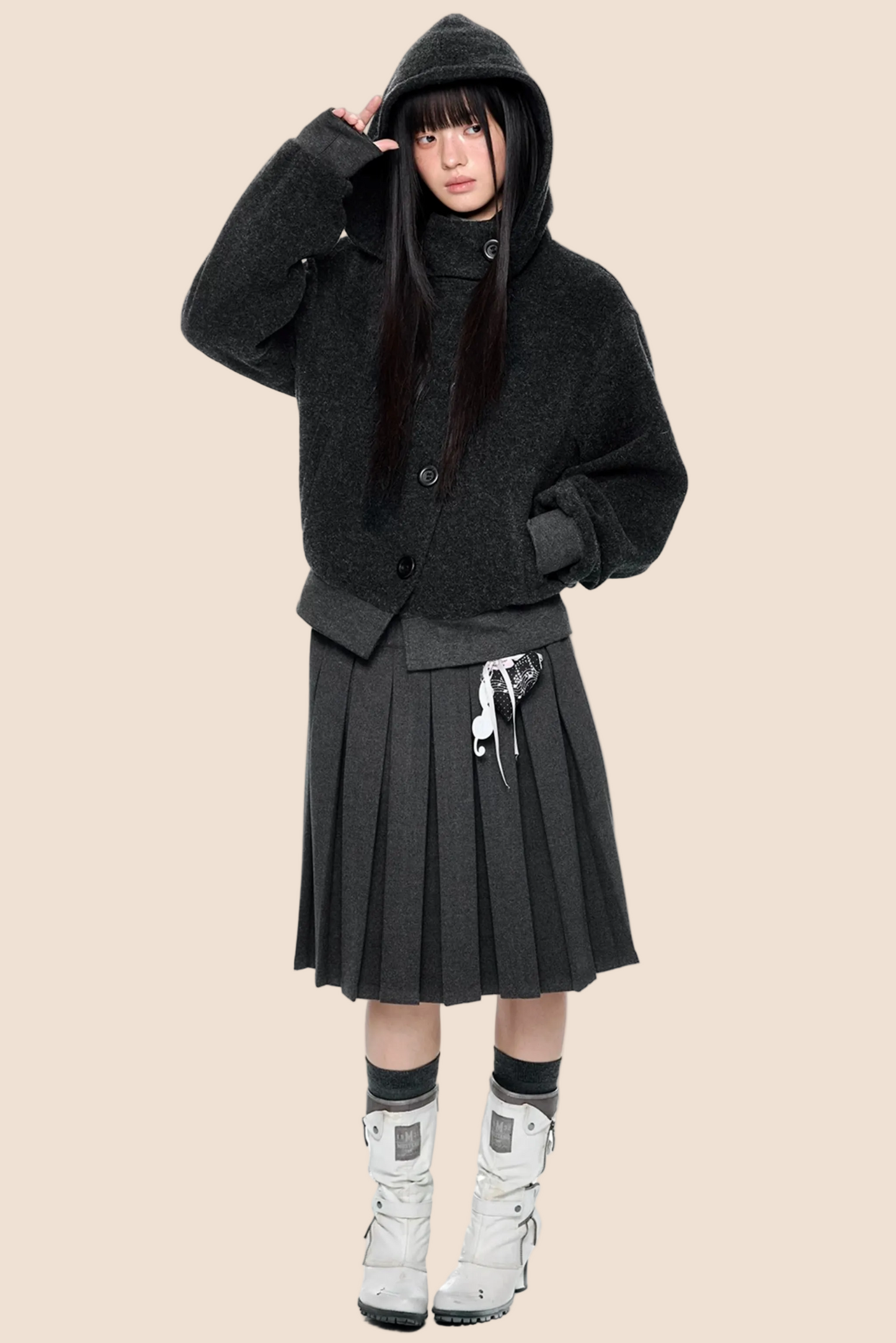Plaid Patchwork Pleated Skirt