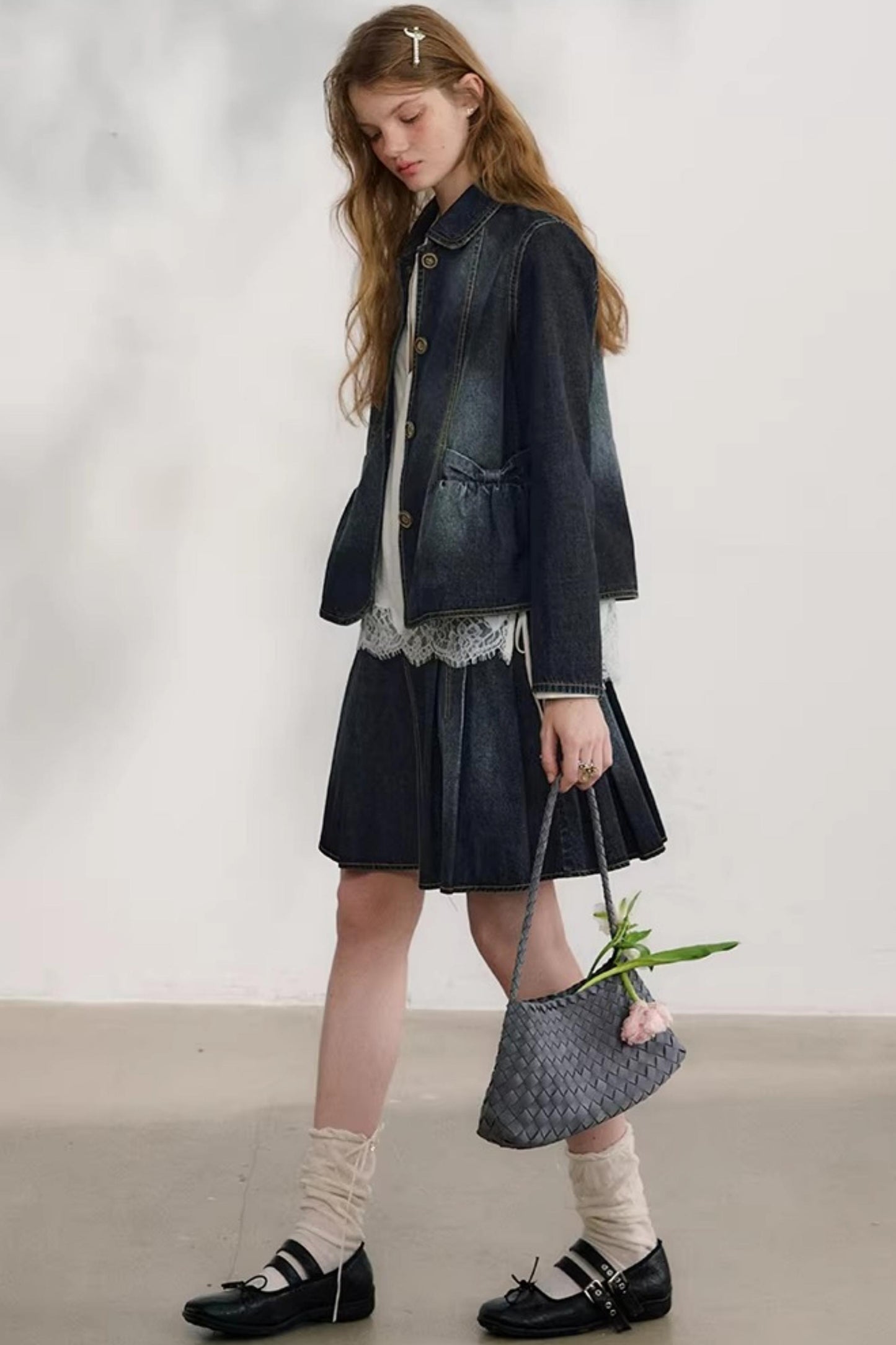 First Love Denim Skirt Set