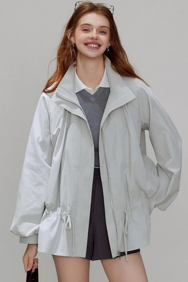 Autumn Draped Silhouette Trench Coat