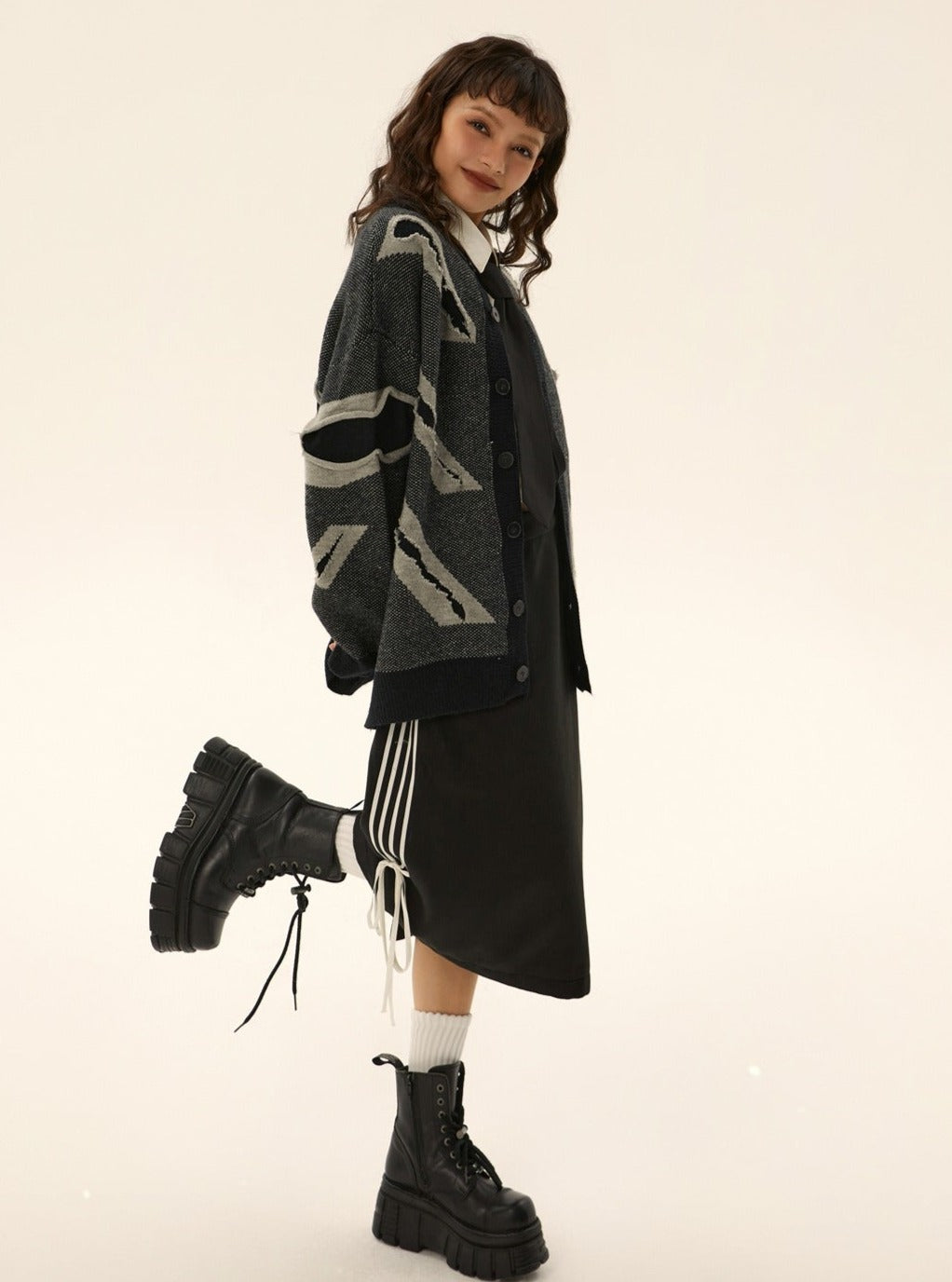 Long-sleeved Loose Casual Sweater Coat