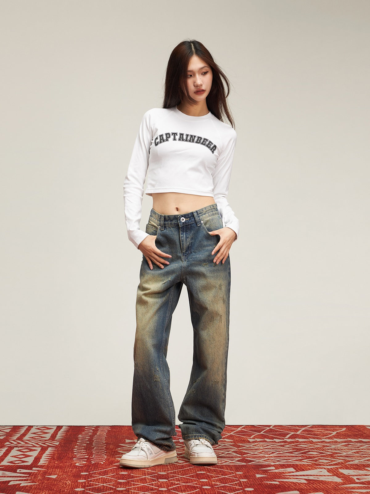 American Vintage Straight Loose Casual Pants