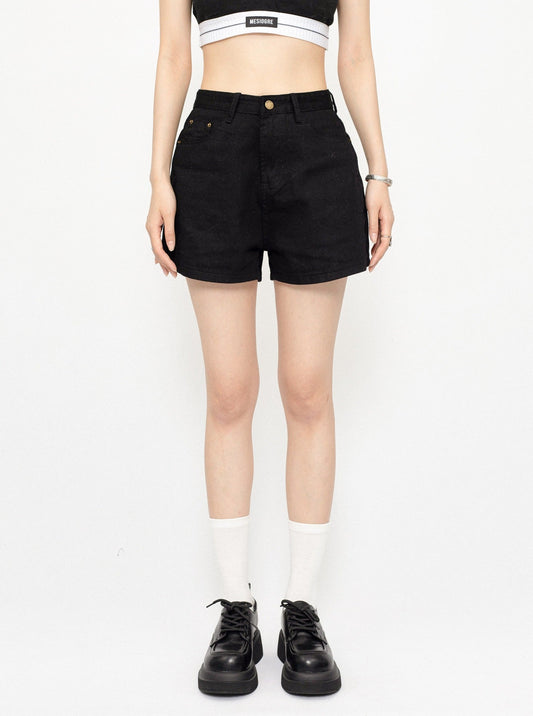 Koreanische Denim -Shorts Hosen