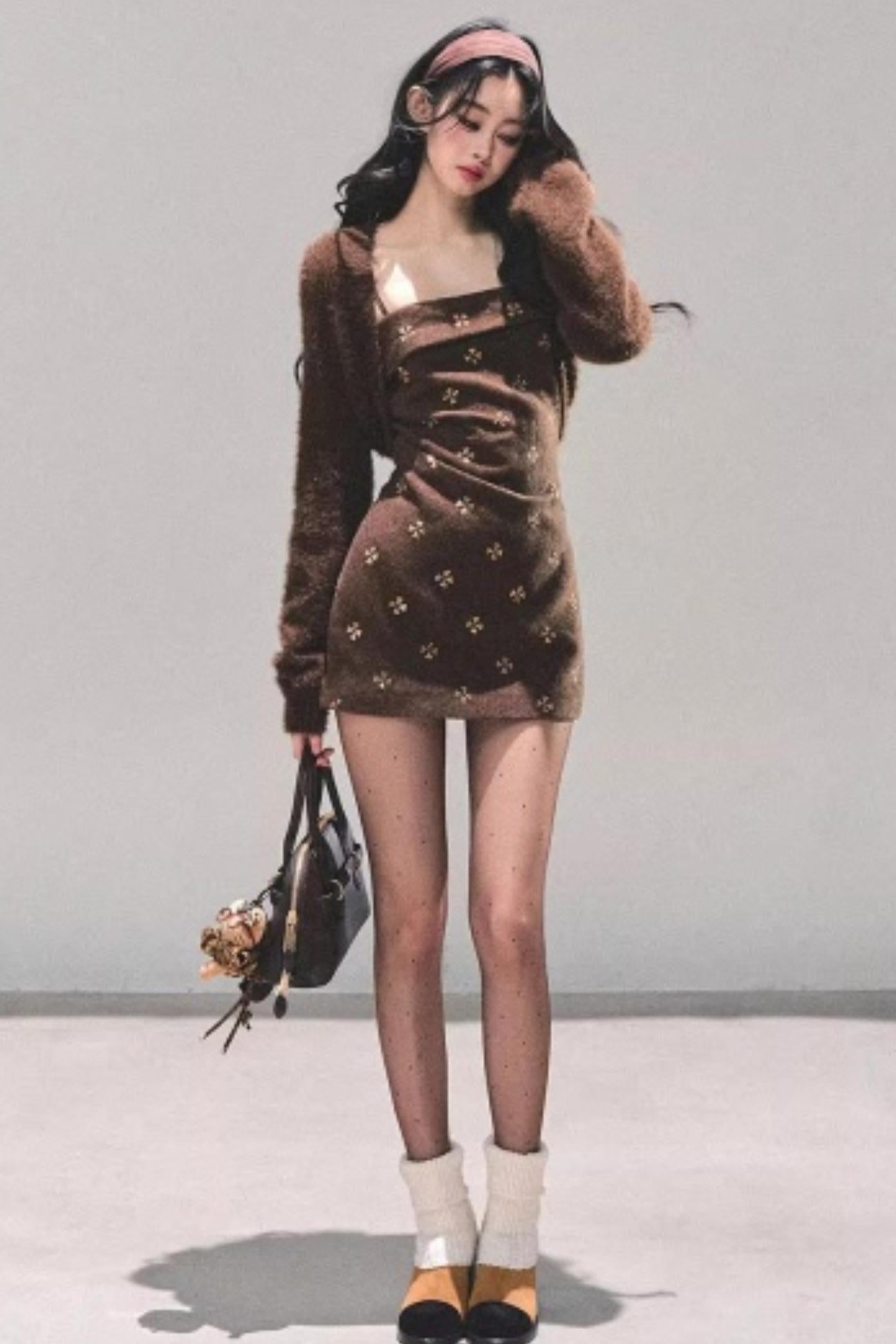 French Wool Suspender Dress Set-Up