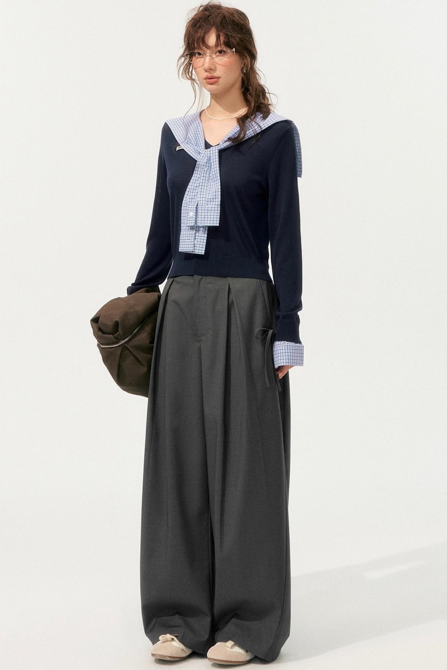 Vintage V-Neck Long Sleeve Top