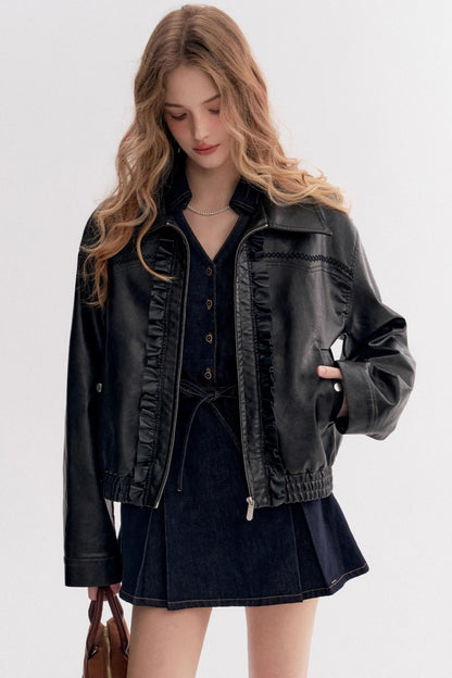 Lazy Cotton V-Neck Denim A-Line Dress