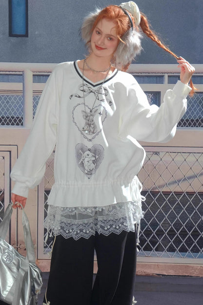 Vintage V-Neck Sweatshirt