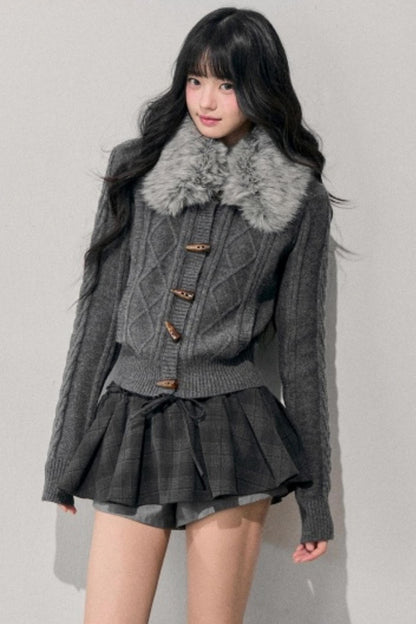 Knit Horn Button Cardigan