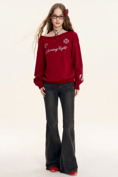 Asymmetrical Flare Jeans