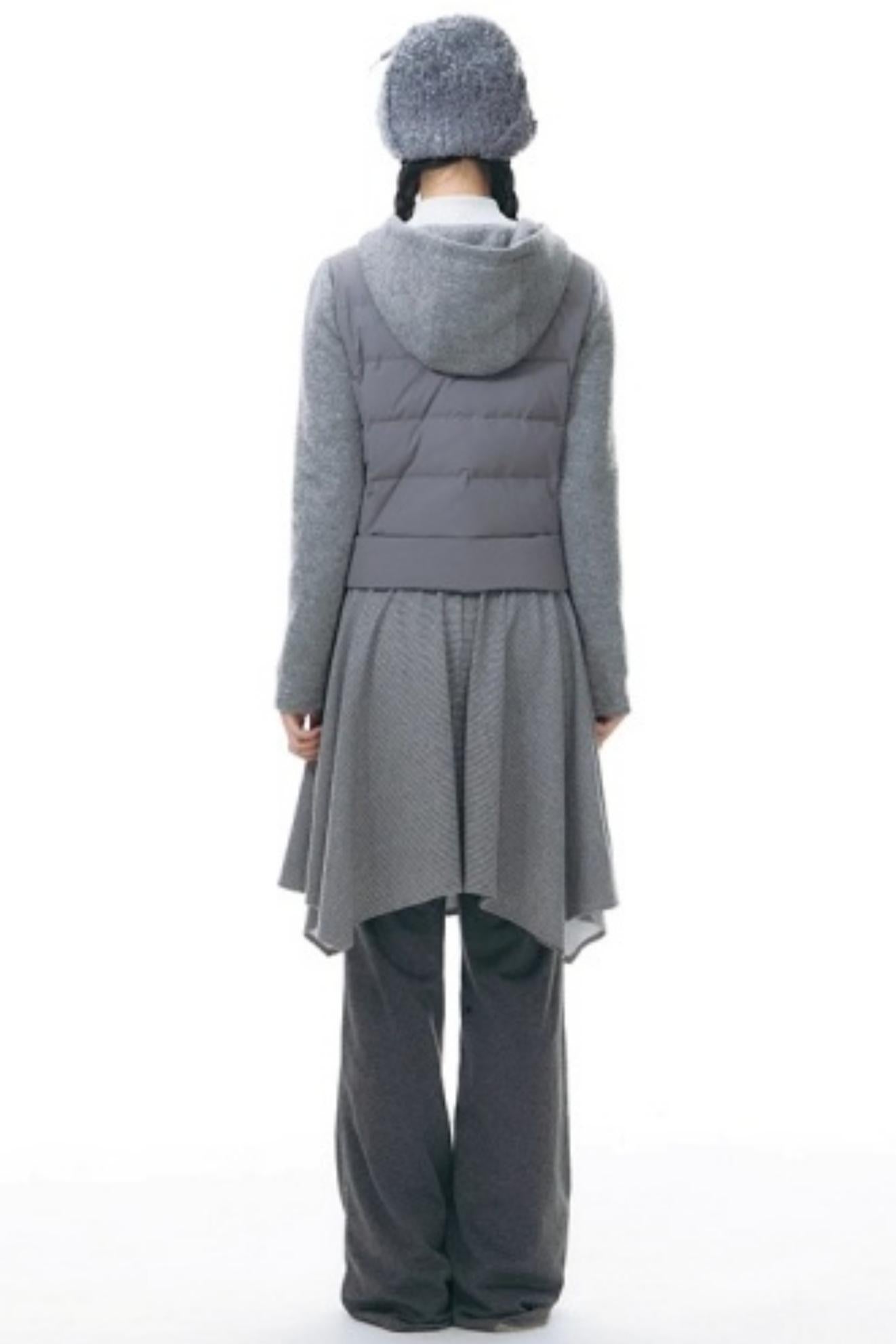 Patchwork Cropped Down Jacket