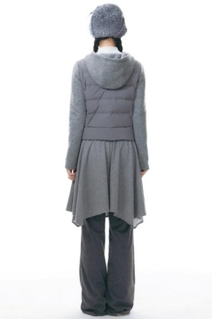 Patchwork Cropped Down Jacket