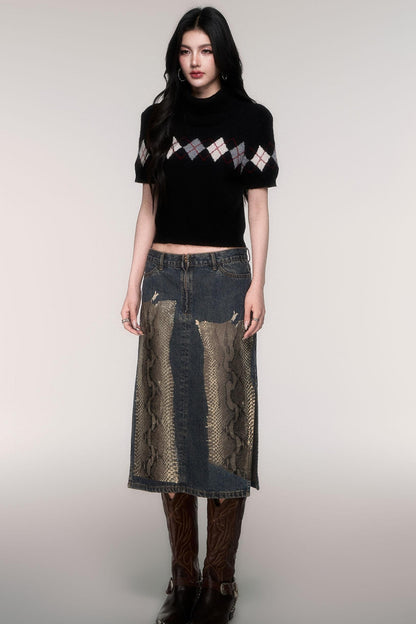 Trendy High Neck Short Sleeve Top