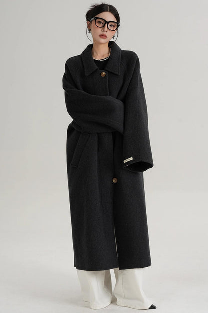 Temperament Wool Reversible Long Coat