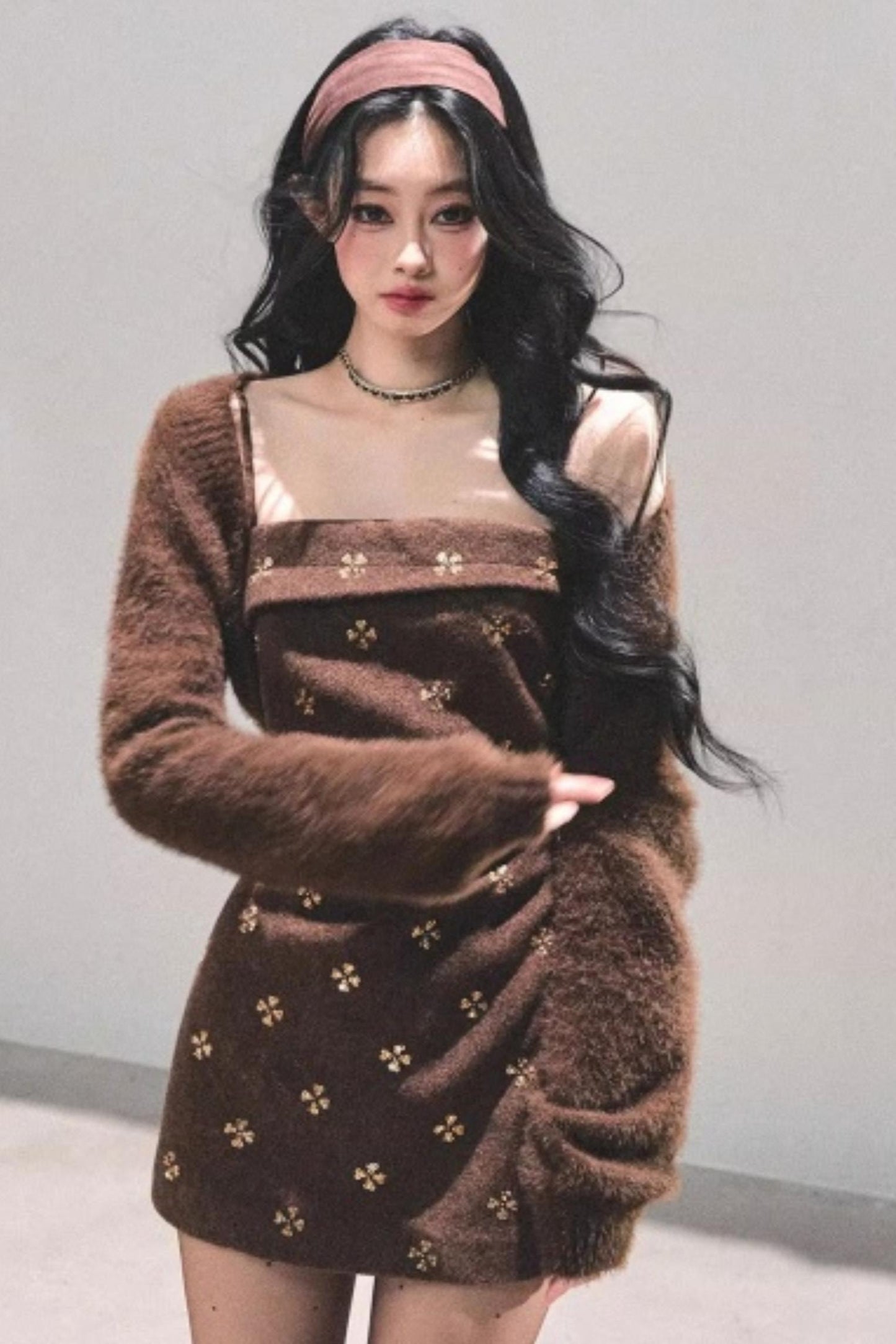 Hibiscus Knit Sweater Coat