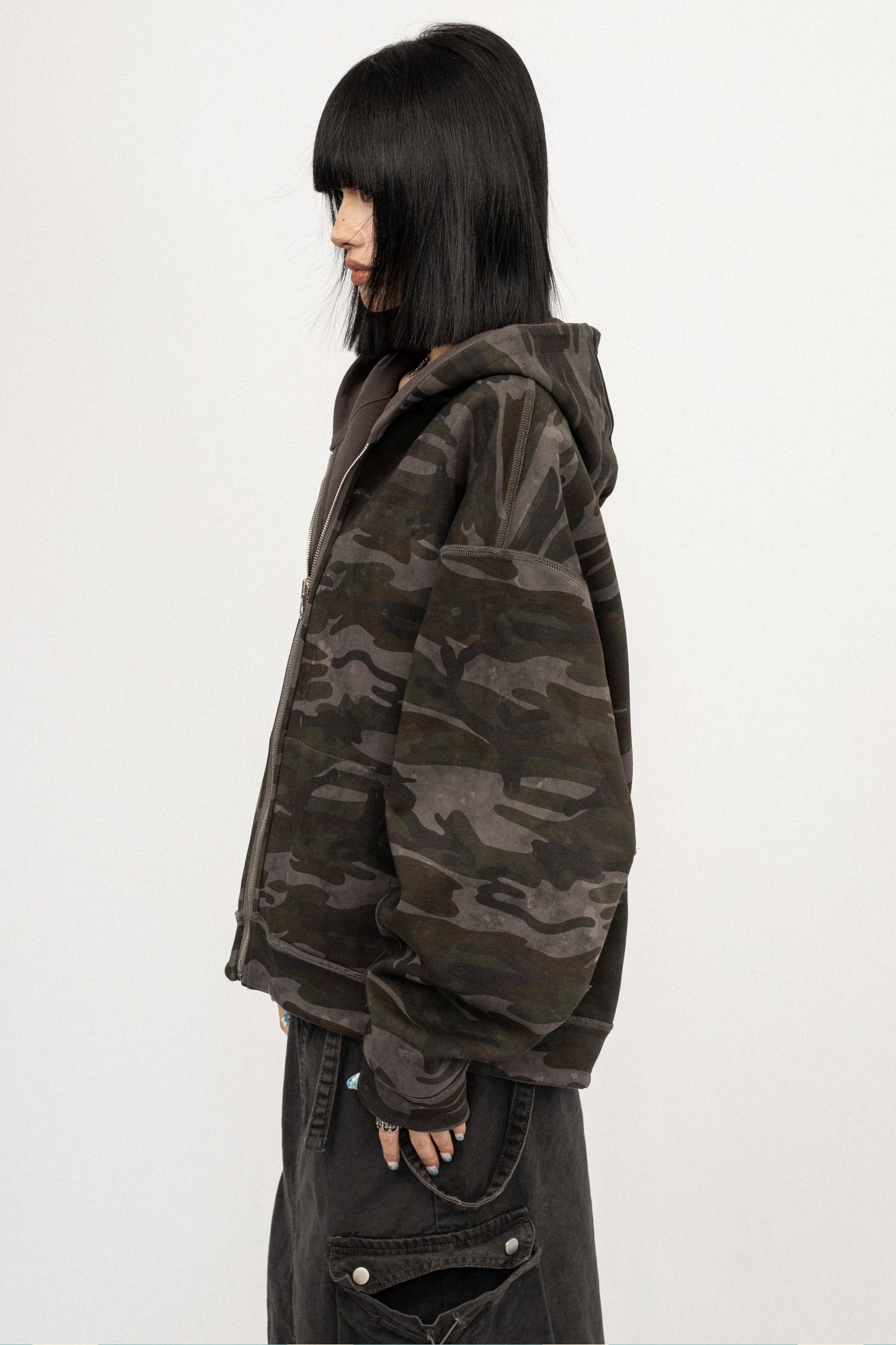 Autumn Vintage Hooded Reversible Jacket