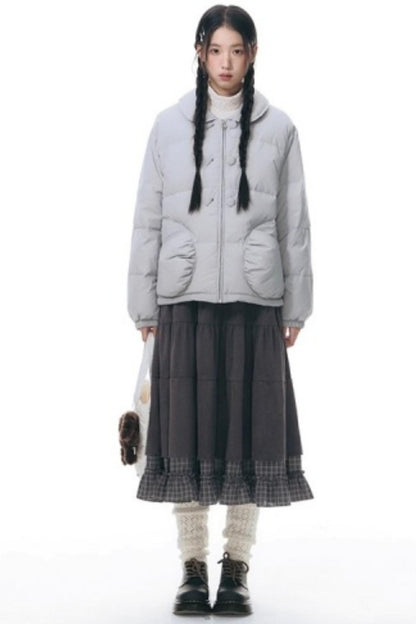 Star Brushed Turtleneck Long-Sleeved Top