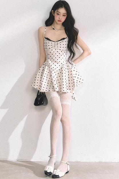 Ruffled Polka Dot Mini Dress