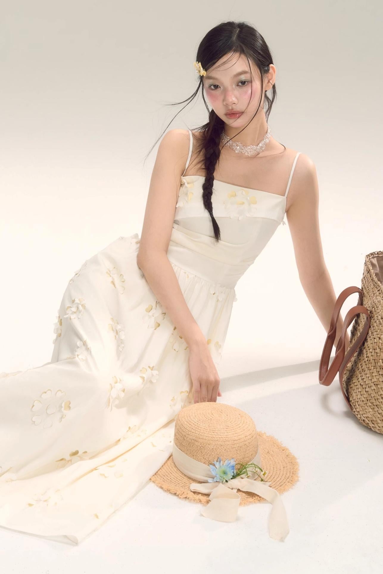 Coastal Floral Halter Dress