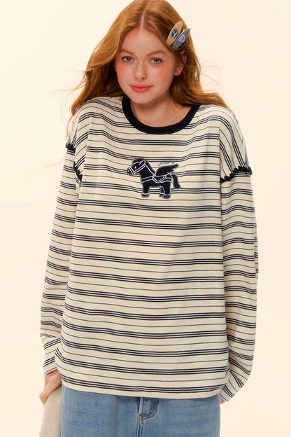Striped Color-Block Pegasus Top