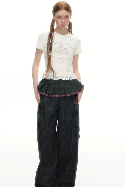 Lace-Trimmed Summer Tee