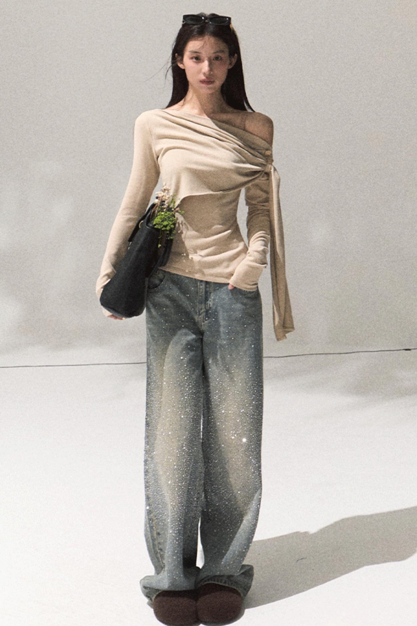 Ancient Shrine Long Sleeve Knit Top