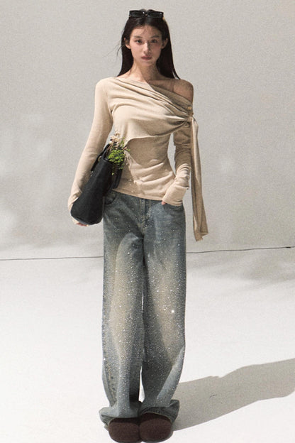 Ancient Shrine Long Sleeve Knit Top