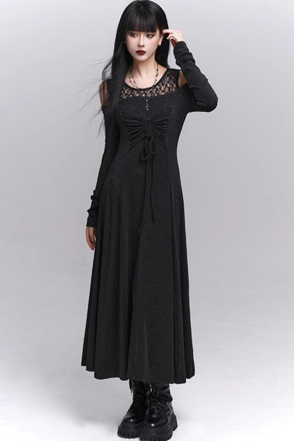 Black Long Sleeve Maxi Dress