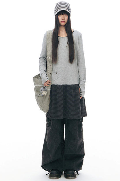 Striped Knit Baseball Cap