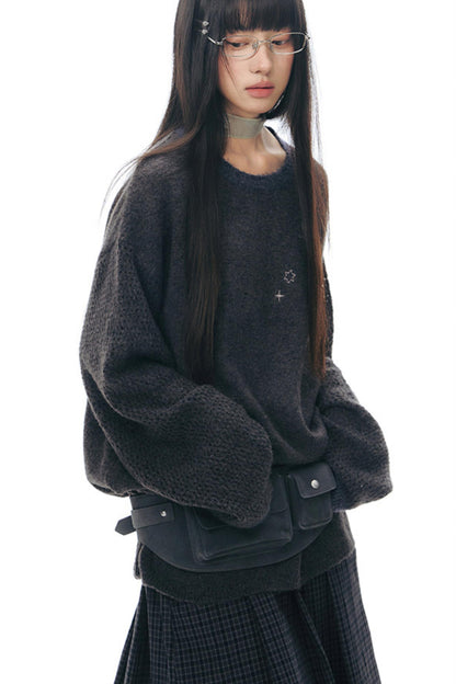 Embroidered Star Knit Sweater