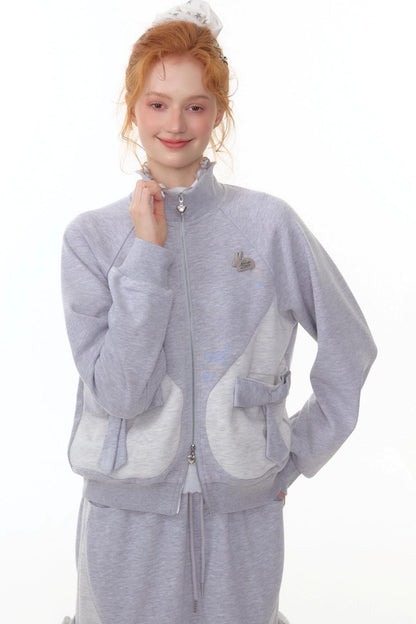 American Retro Bow Gray Sports Jacket