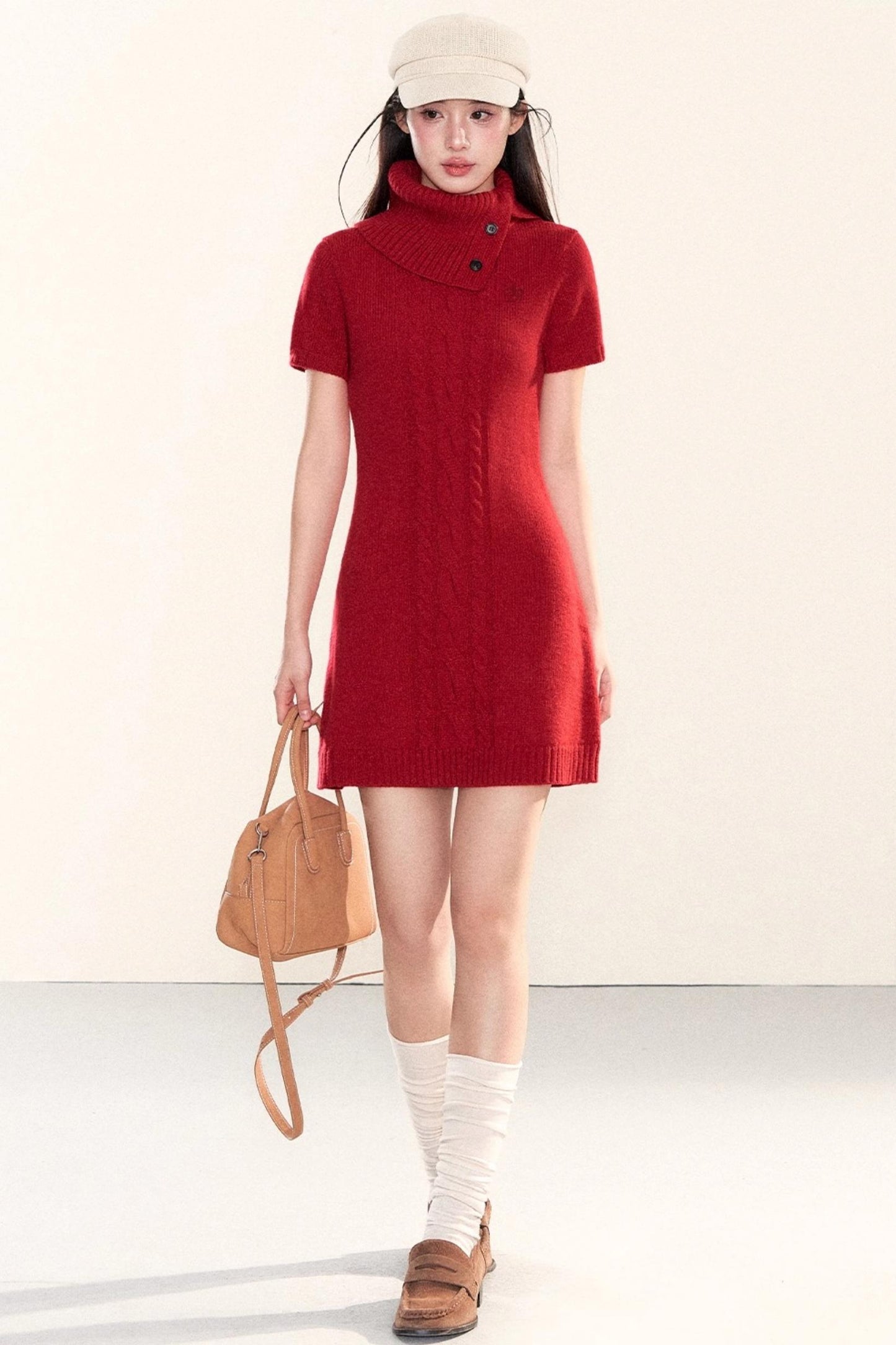 Cable Knit A-Line Dress