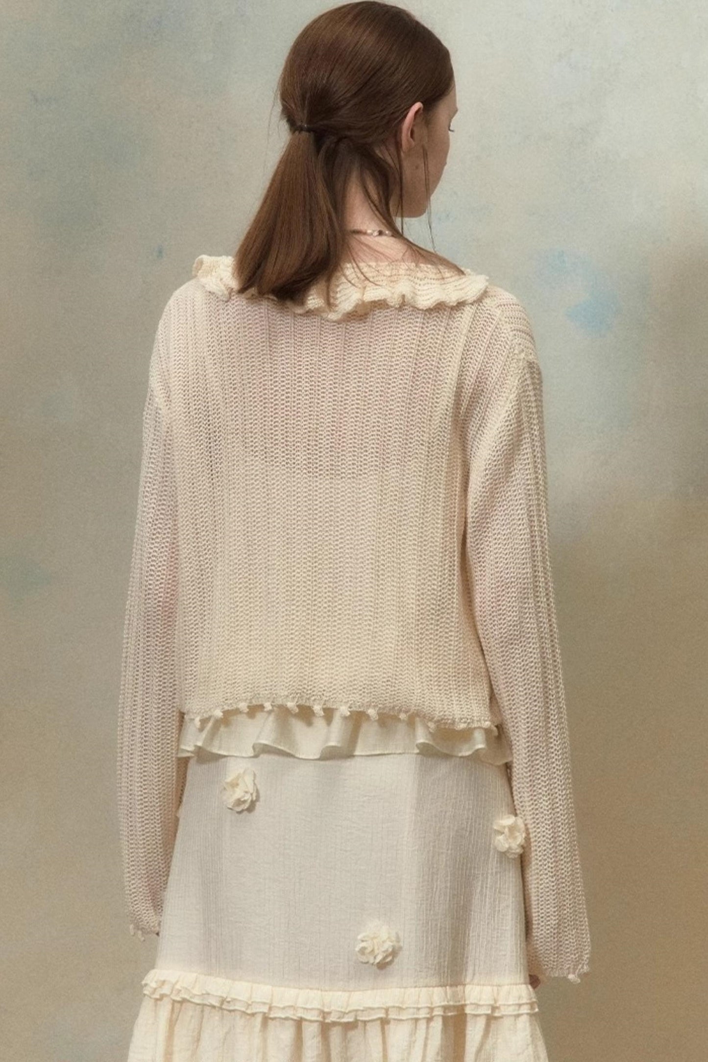 Floral Ruffle Cardigan