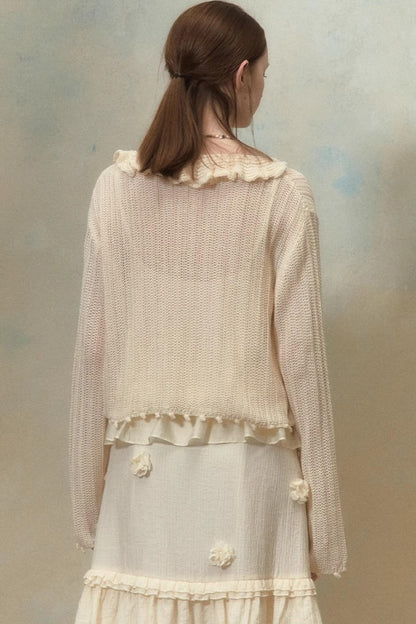 Floral Ruffle Cardigan