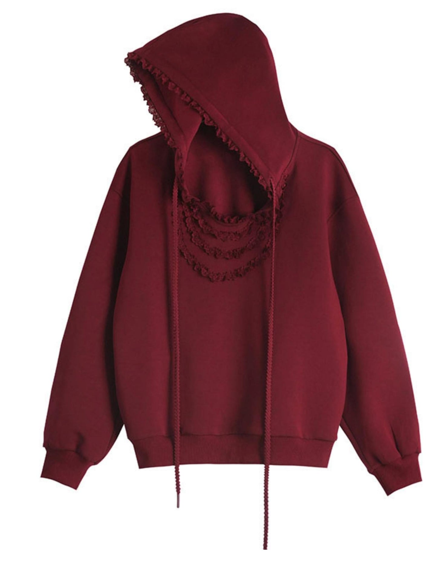 FUNGUS COLLAR HOODED SWEATSHIRT SET-UP