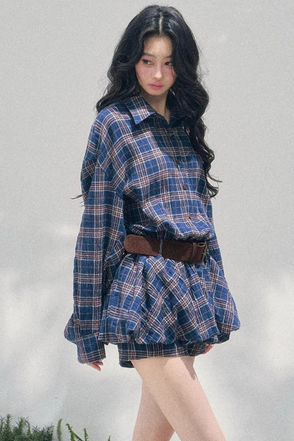 Rain Marks Plaid Dress Set
