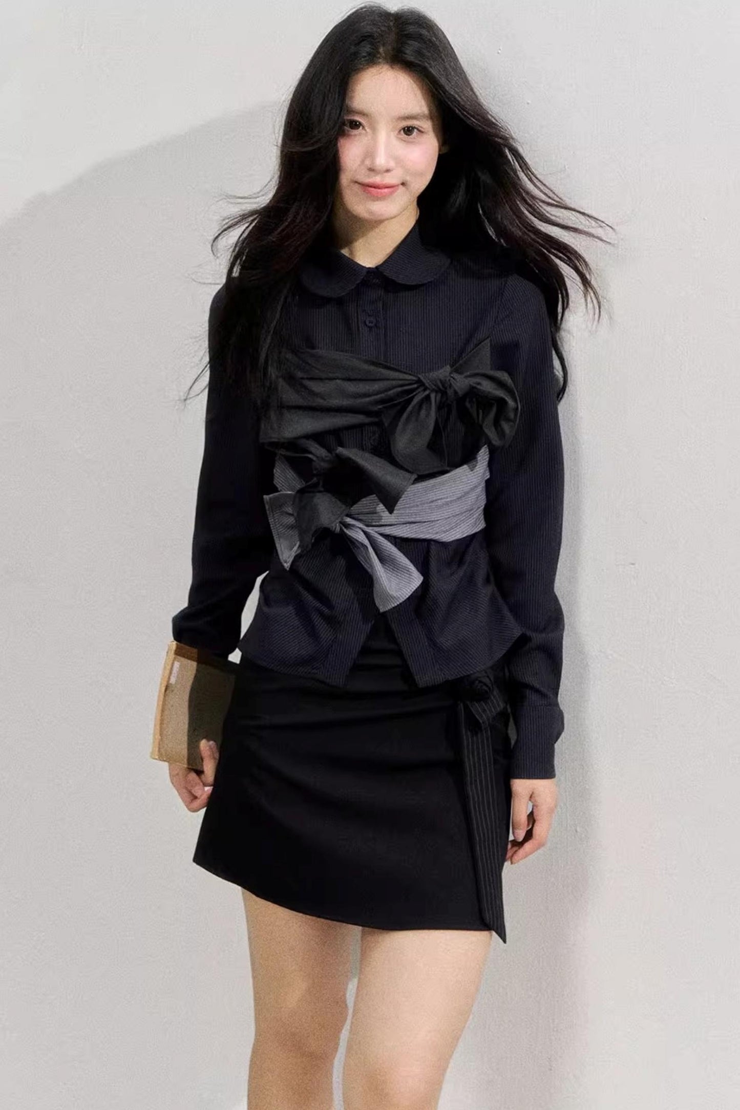 Butterfly Strap Long-Sleeved Shirt