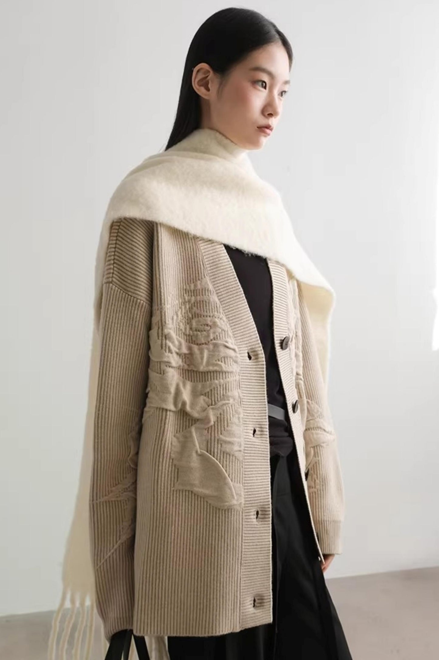 Virtual Illusion Jacquard Cardigan