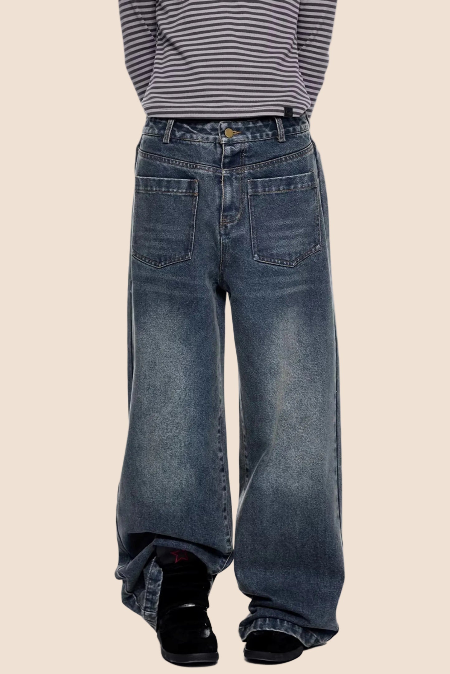American Retro Wide-Leg Jeans