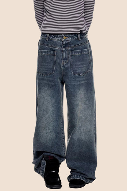 American Retro Wide-Leg Jeans
