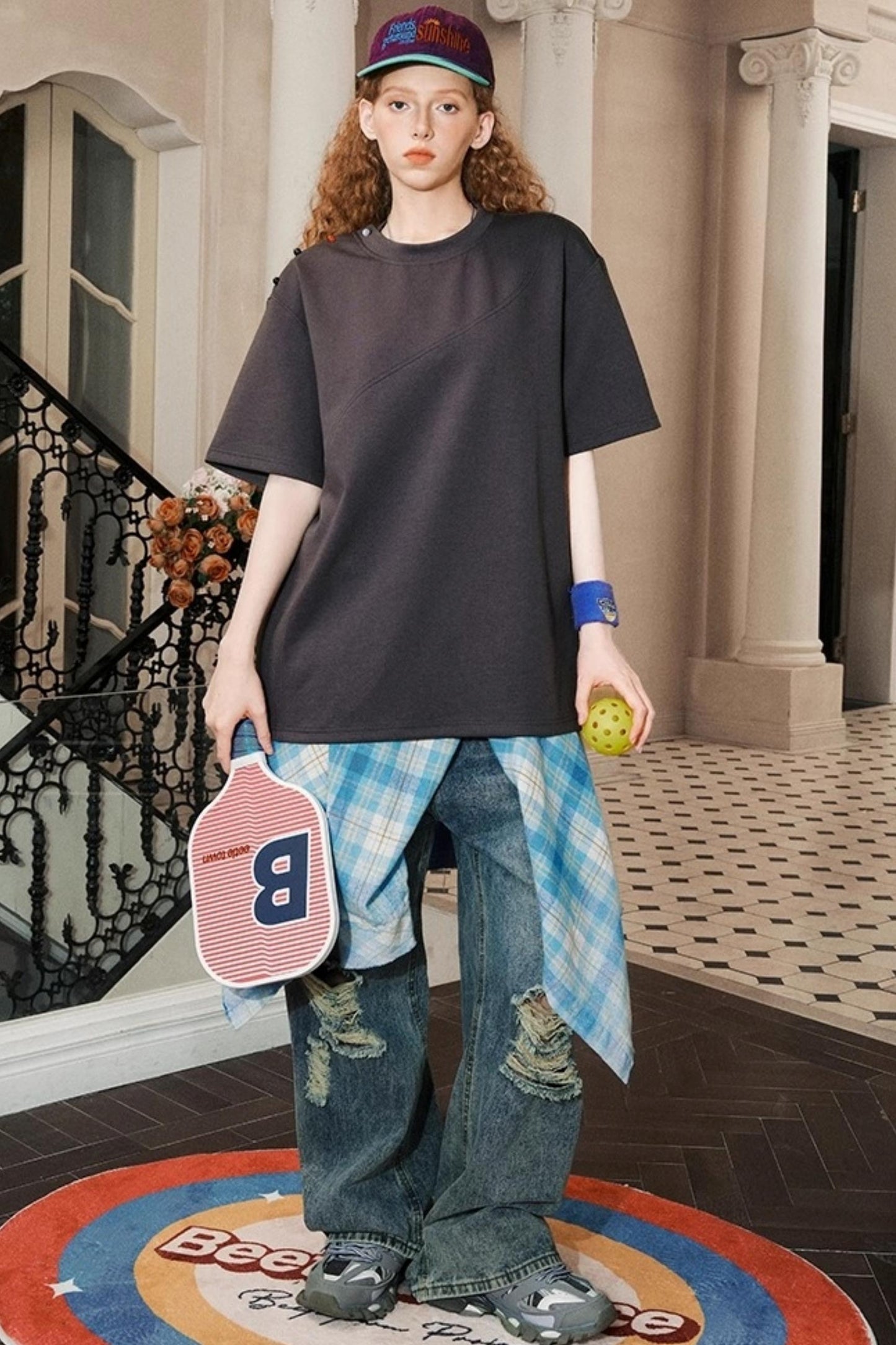 Artistic Beaded Summer Tee