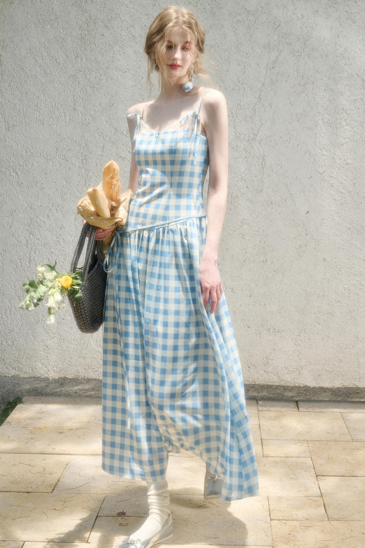 Galaxy Blue Pleated Sundress