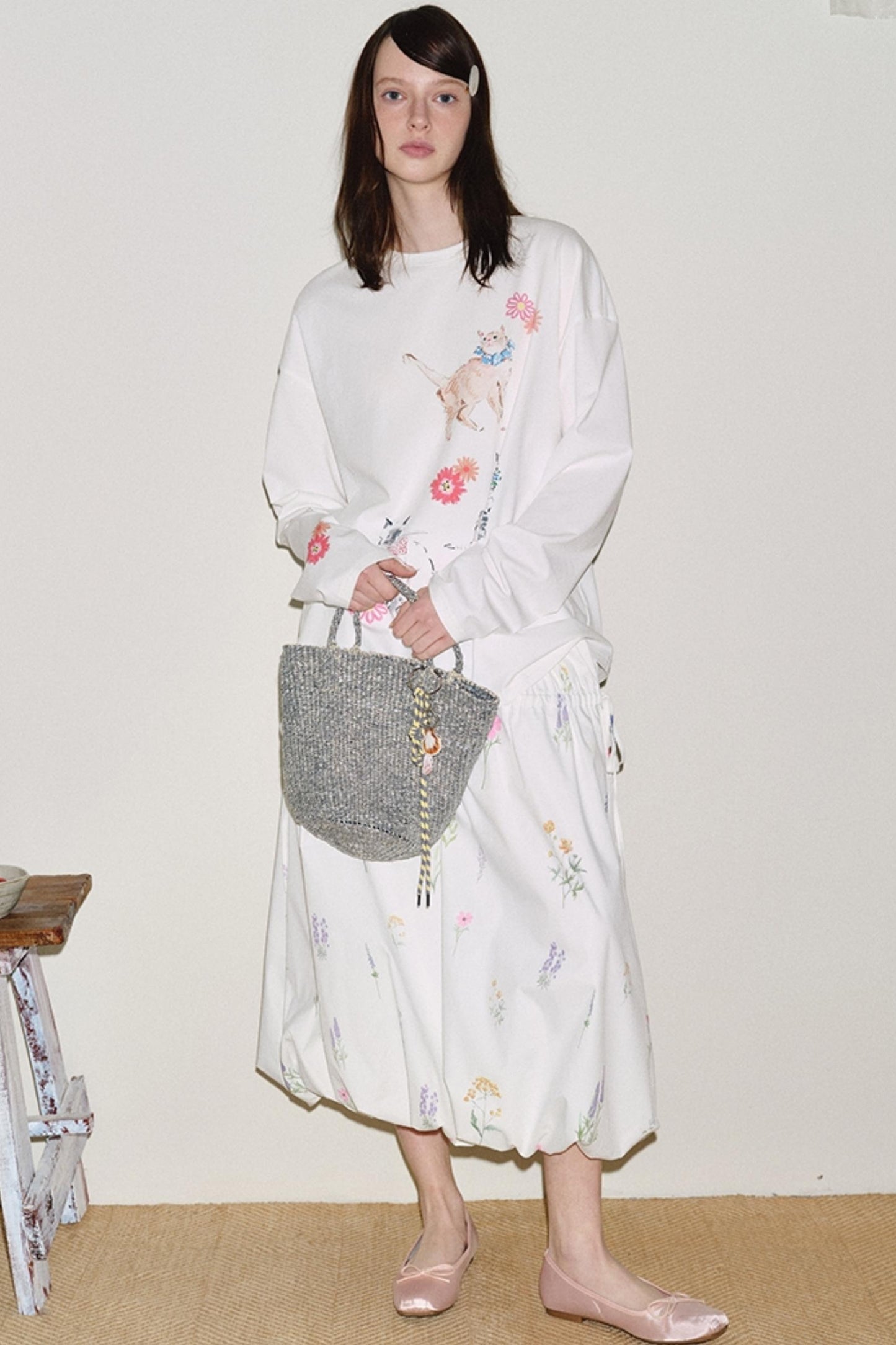 Custom Floral Long Sleeve Tee Set-Up